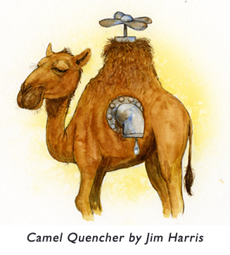 ‘Camel Quencher’  An illustration from later in Jim’s illustration career…  created for students reading Ranger Rick magazine.